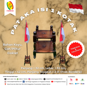 Tiang Pataka Bendera isi 1 (Tunggal) Model Kotak